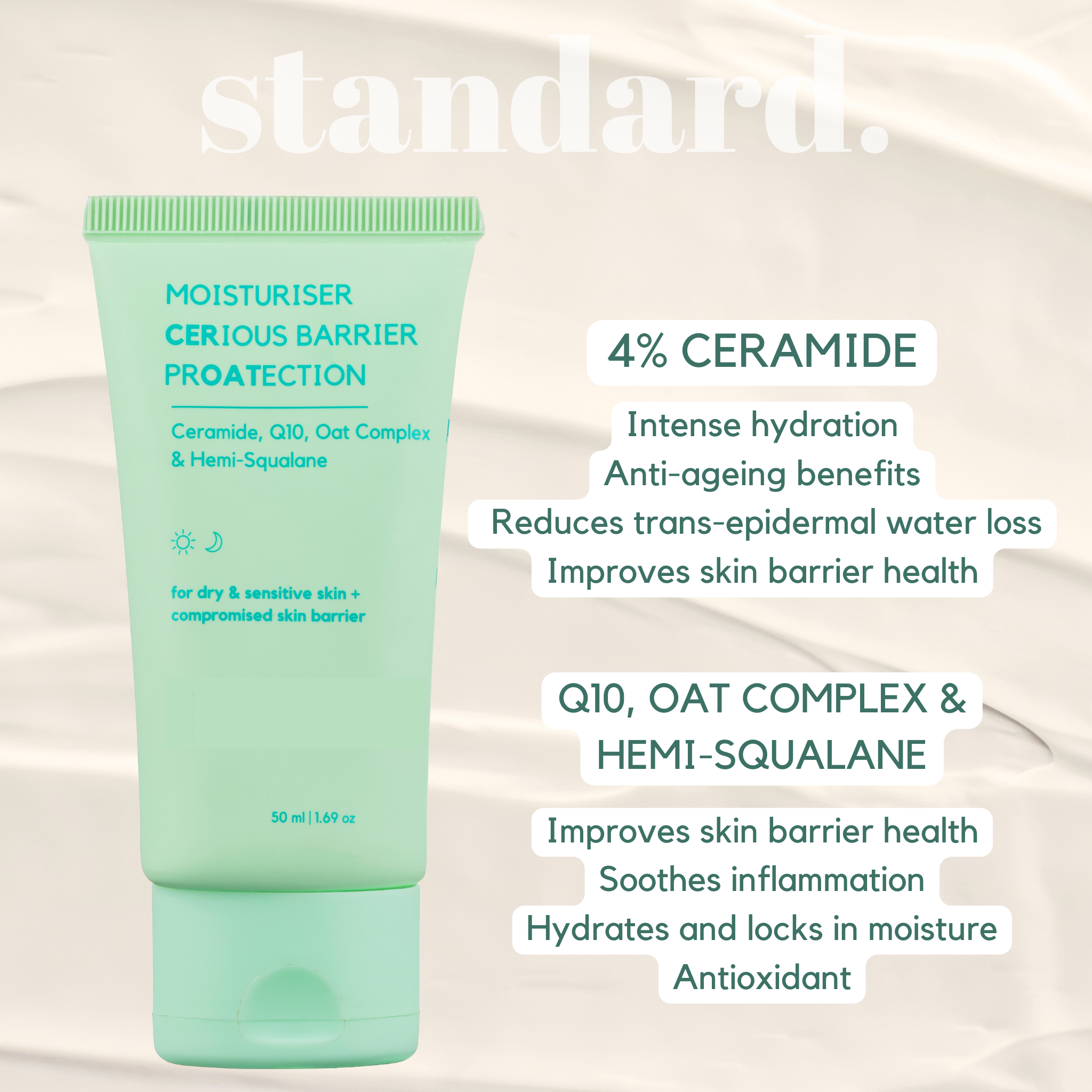 CERious PrOATection Moisturiser with 4% Ceramide & Oat Extract - 10ml