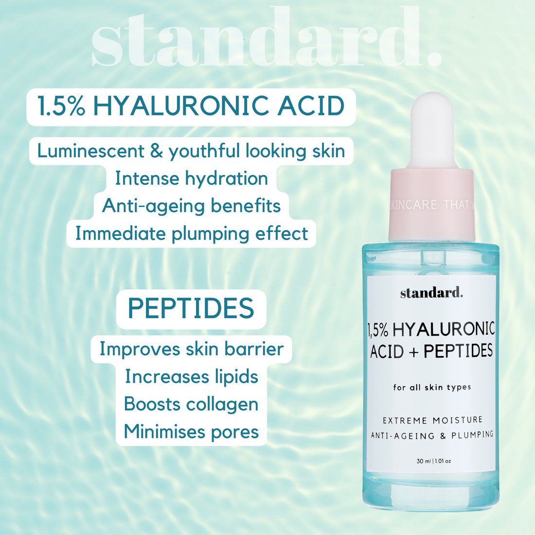 Hyaluronic Acid 1,5% & Peptides Serum - 30ml