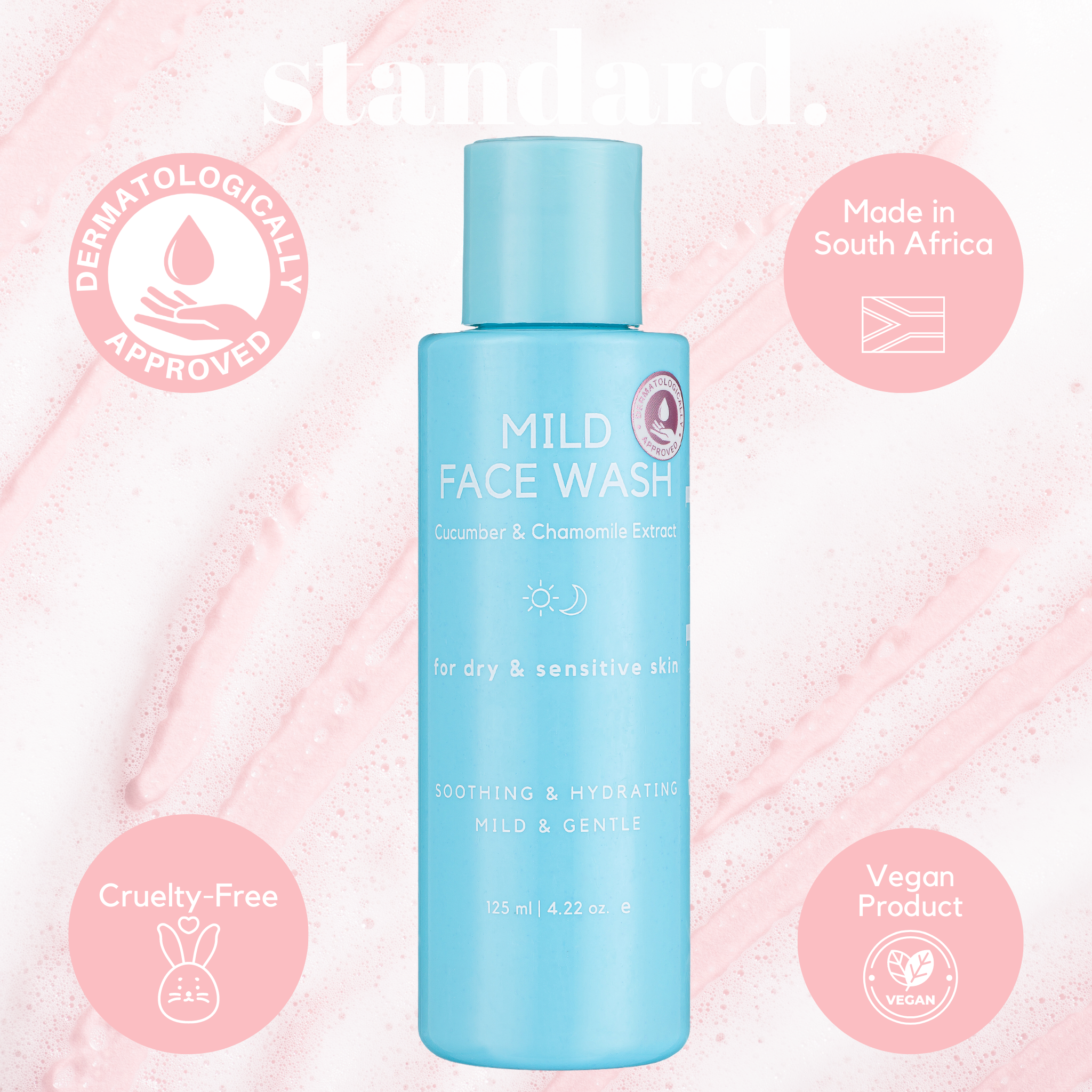 Mild Face Wash - Cucumber & Chamomile Extract 125ml