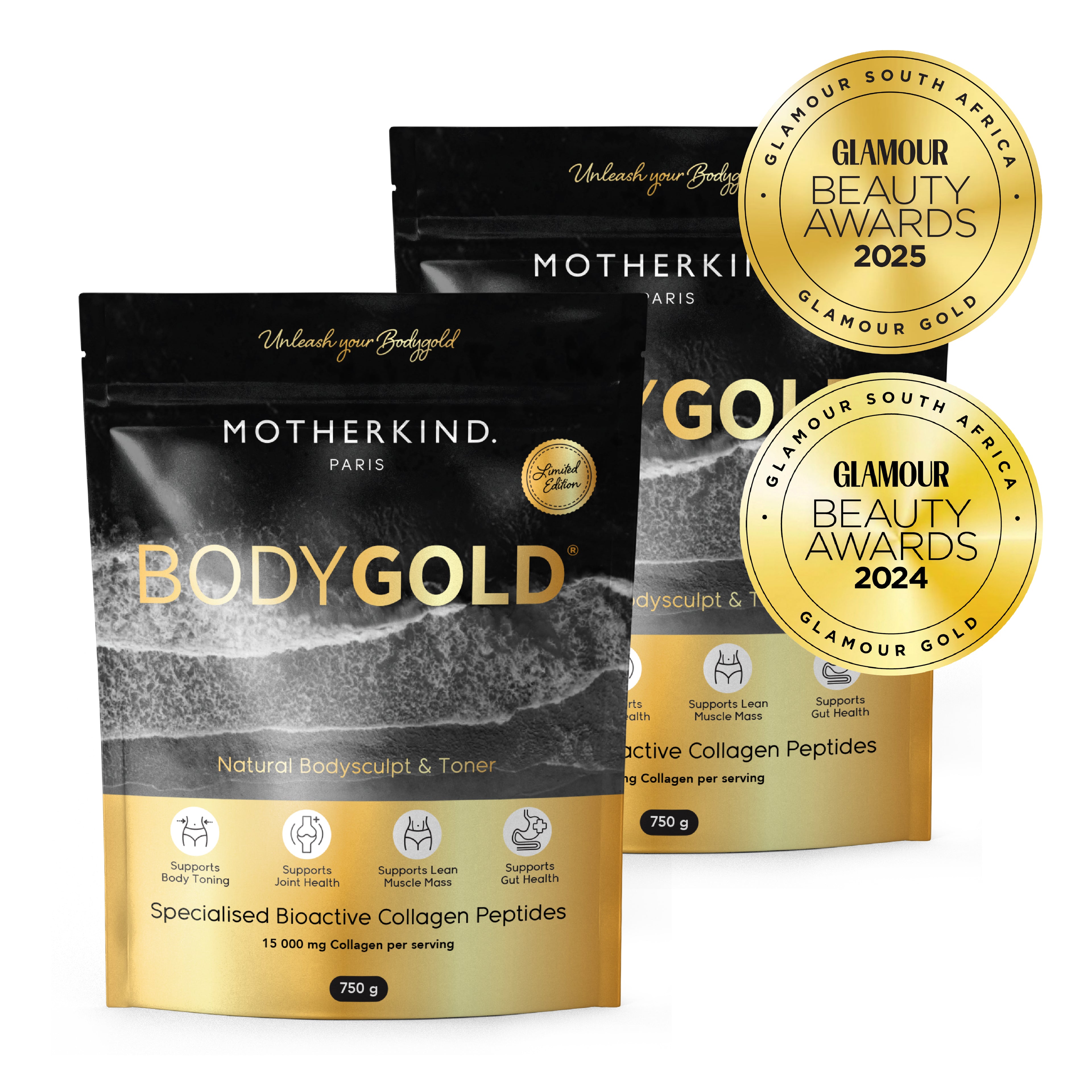 BodyGOLD Collagen Bundle 2 x 750g - LIMITED EDITION + FREE GIFT