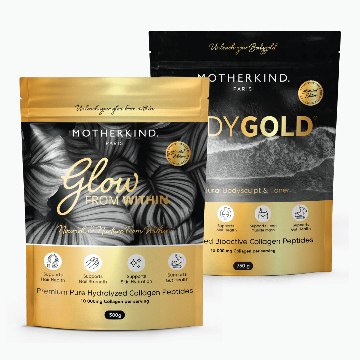 Glow 500g & BodyGold 750g Collagen Bundle - LIMITED EDITION
