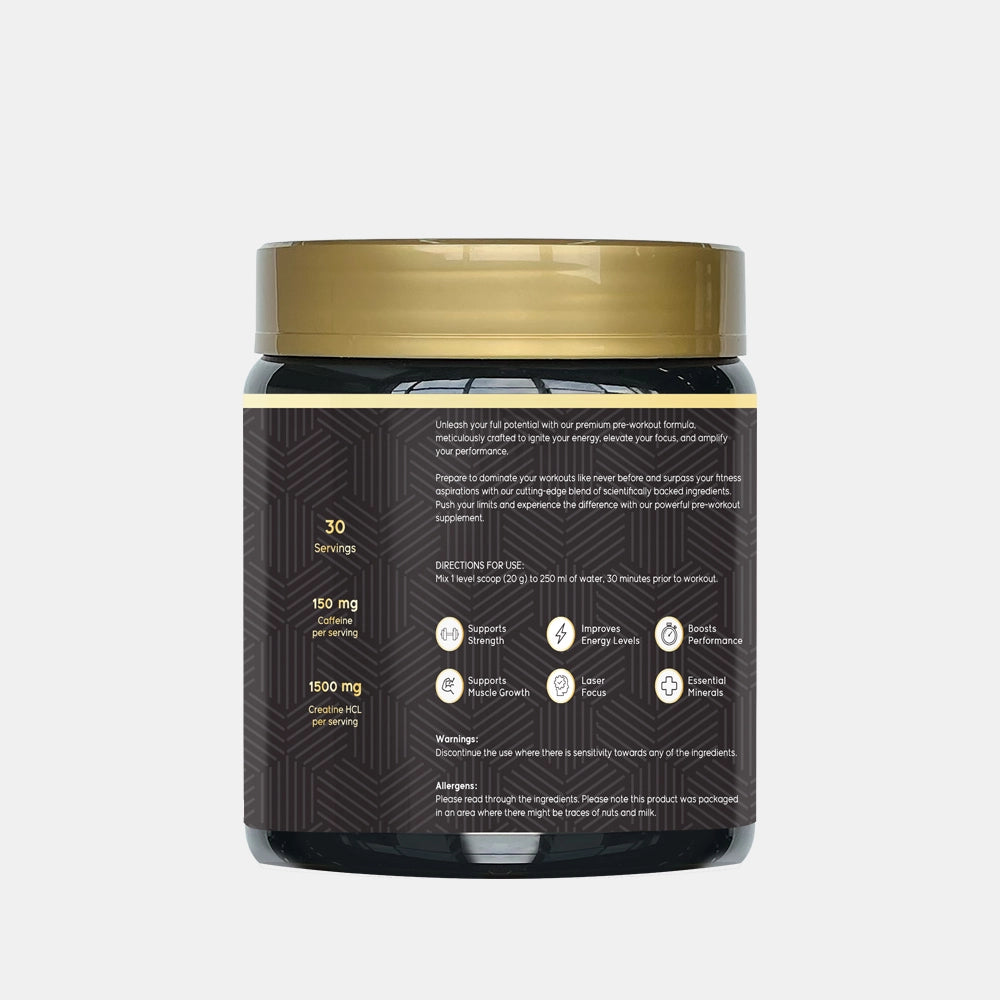 AlphaFuel Pre-workout 600g - Tropical Flavour