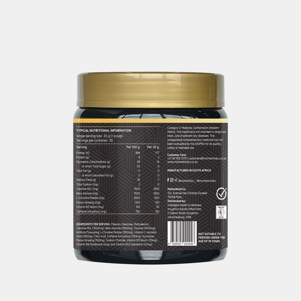 AlphaFuel Pre-workout 600g - Tropical Flavour