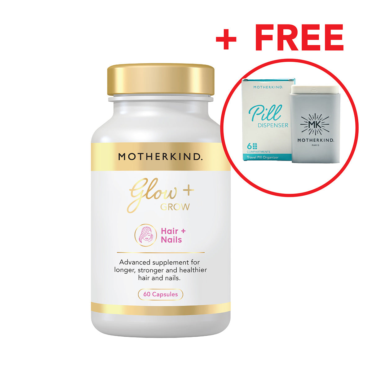 Glow + Grow Hair Growth Collagen + FREE GIFT