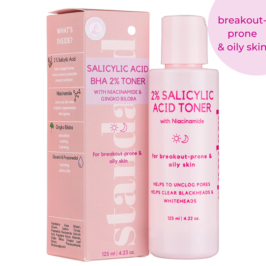 BHA Salicylic Acid 2% Toner with Niacinamide - 125ml