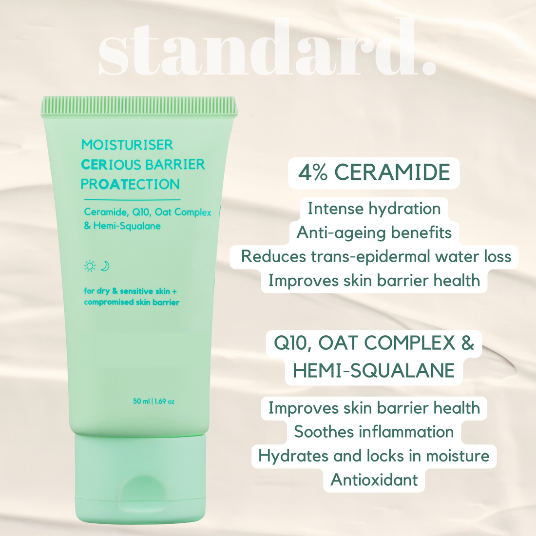 CERious PrOATection Moisturiser with 4% Ceramide & Oat Extract - 10ml