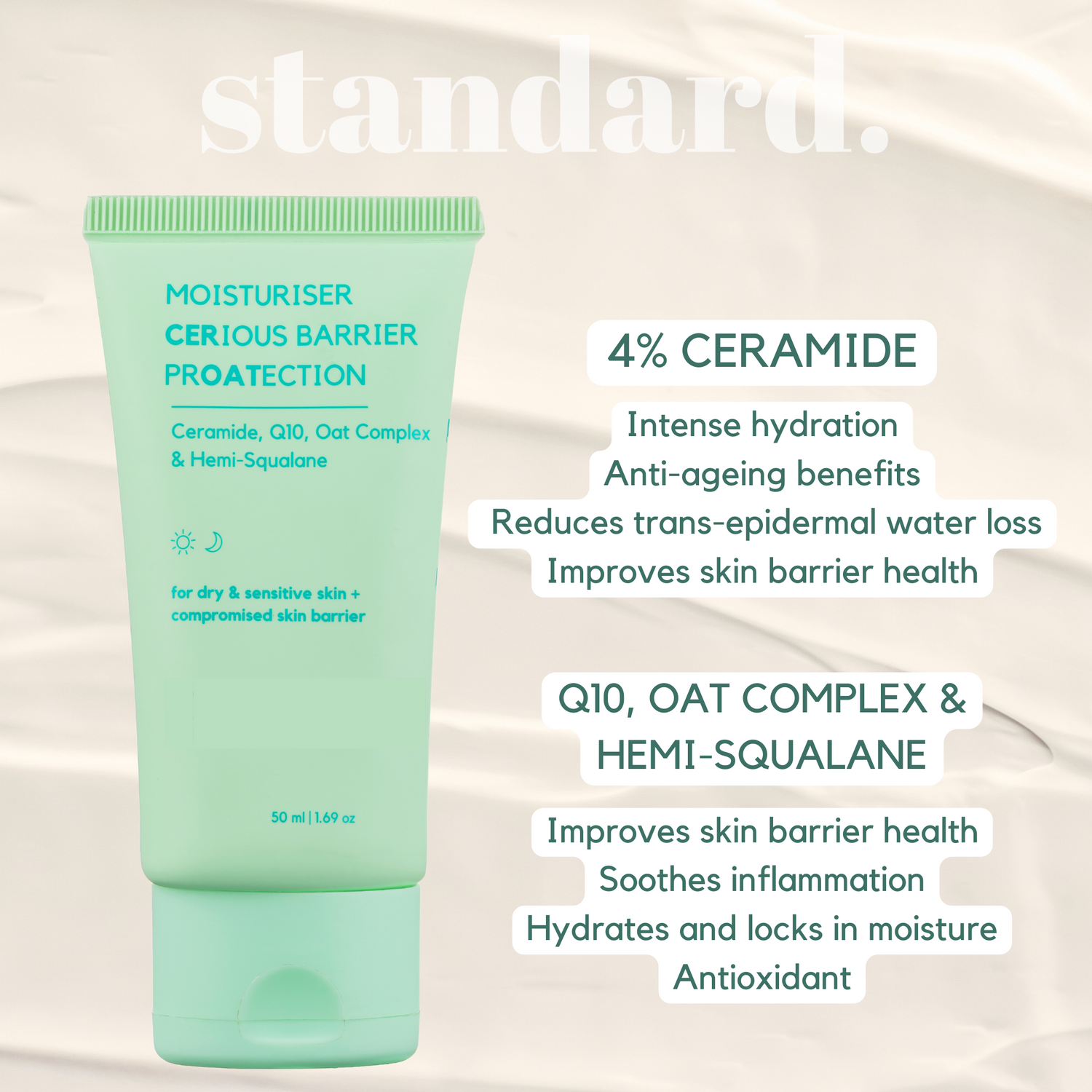 CERious PrOATection Moisturiser with 4% Ceramide &amp; Oat Extract - 10ml