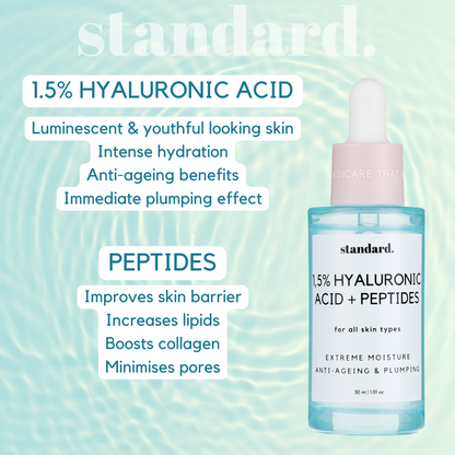 Hyaluronic Acid 1,5% &amp; Peptides Serum - 30ml