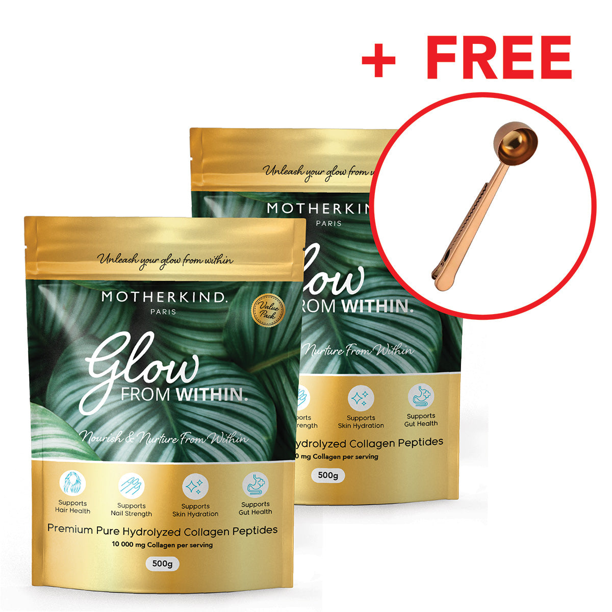 Glow From Within Collagen 2 x 500g + FREE GIFT