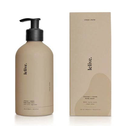 clean slate | cleanse + renew body wash