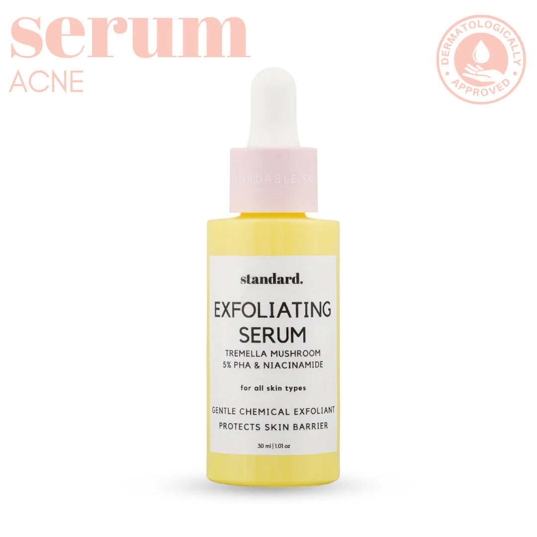 Exfoliating Mushroom Serum with 5% PHA, Tremella Mushroom, Hyaluronic Acid &amp; Niacinamide