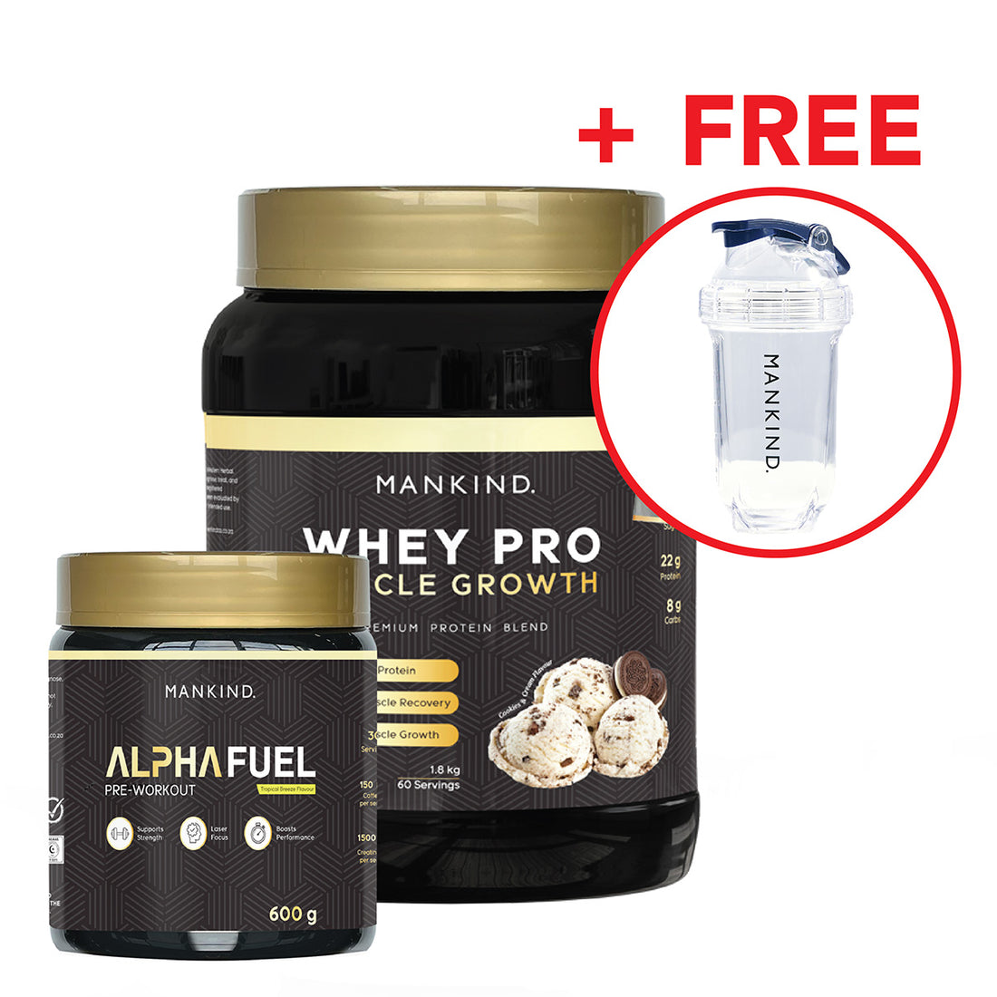 Whey Pro Muscle Growth & AlphaFuel Bundle + FREE GIFT